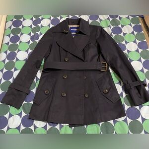 Burberry Blue Label Crestbridge Navy Double-Breasted Women's Jacket